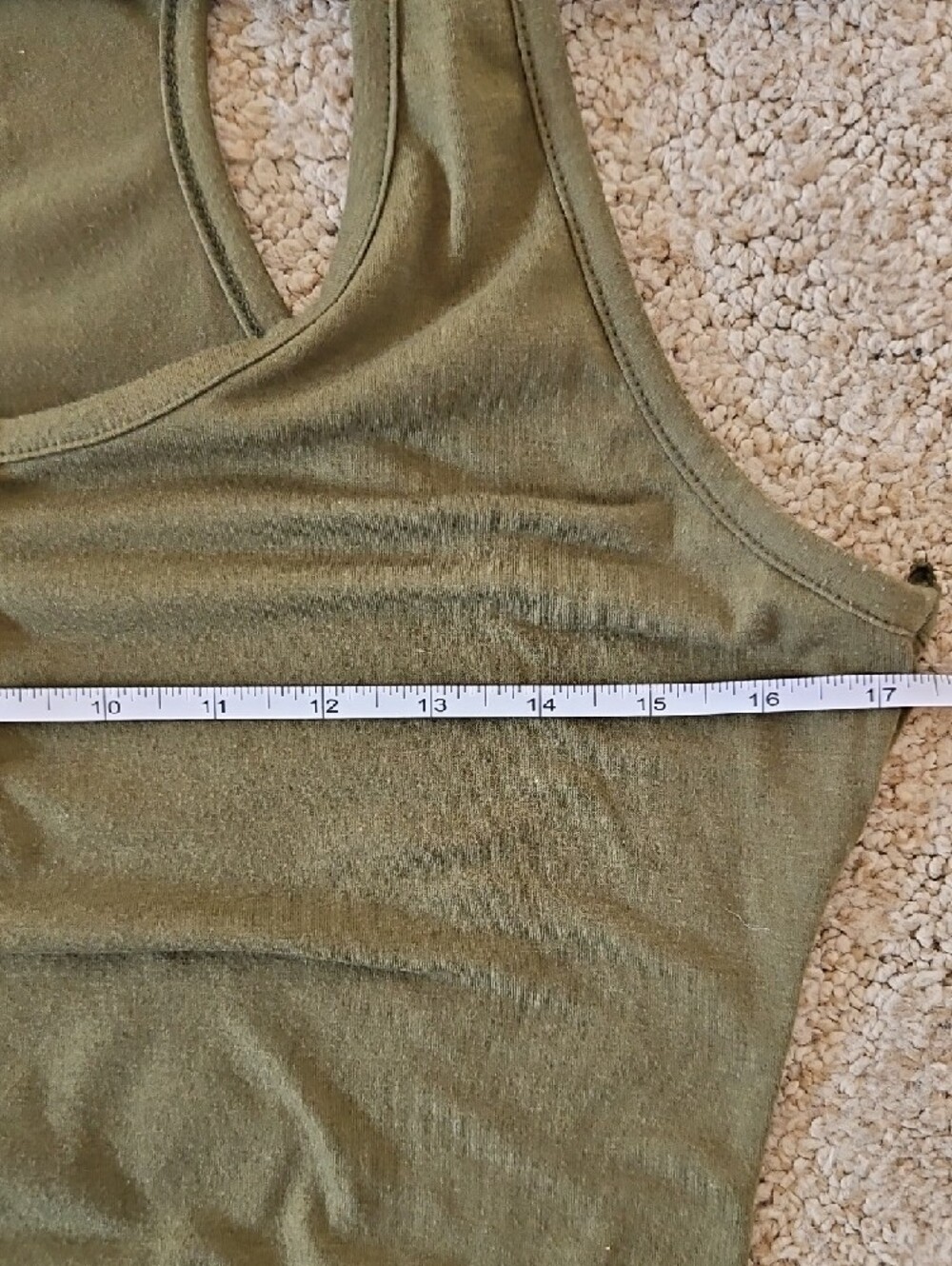 Olive Racerback Midi Tank Dress with Button Front - Picture 7 of 7